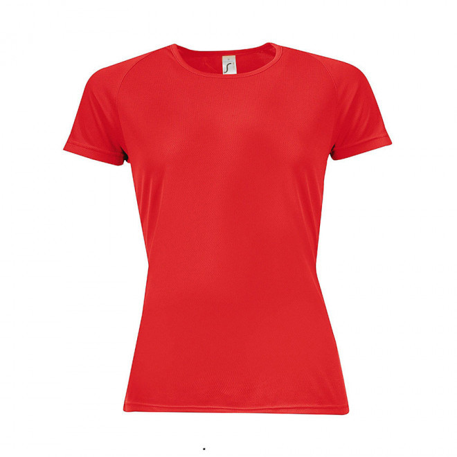 TEE-SHIRT PERSONNALISÉ RESPIRANT FEMME 'SPORTY' 140 GR/M² - rouge