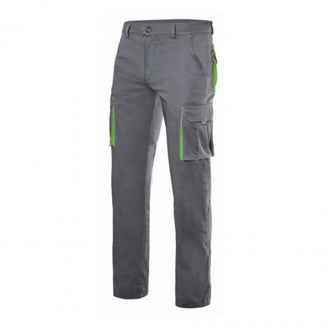 PANTALON PERSONNALISÉ DE TRAVAIL VELILLA® 'CAPTURE' - grey/lime