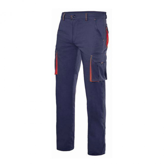 PANTALON PERSONNALISÉ DE TRAVAIL VELILLA® 'CAPTURE' - navy/red
