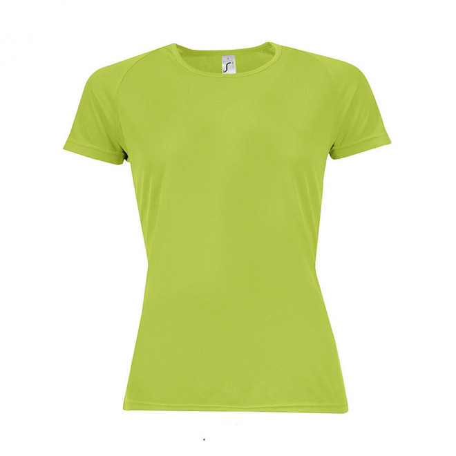 TEE-SHIRT PERSONNALISÉ RESPIRANT FEMME 'SPORTY' 140 GR/M² - vert pomme