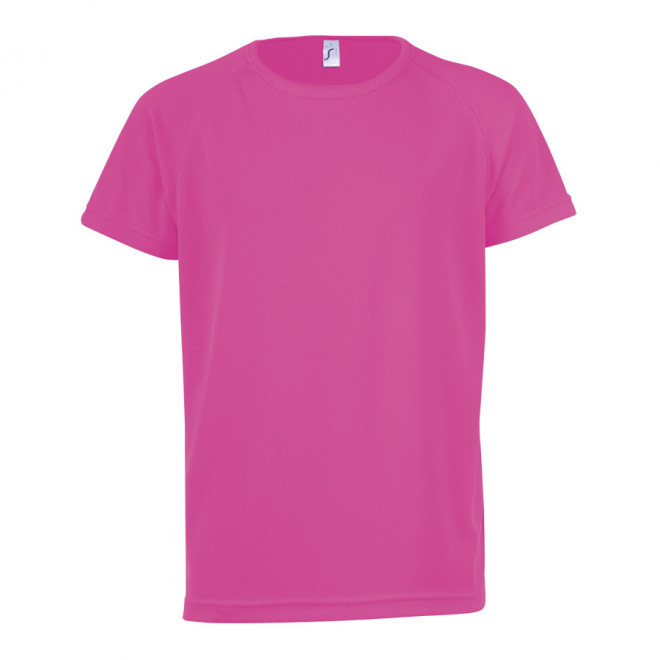 TEE-SHIRT RESPIRANT' SPORTY KIDS' - rose fluo