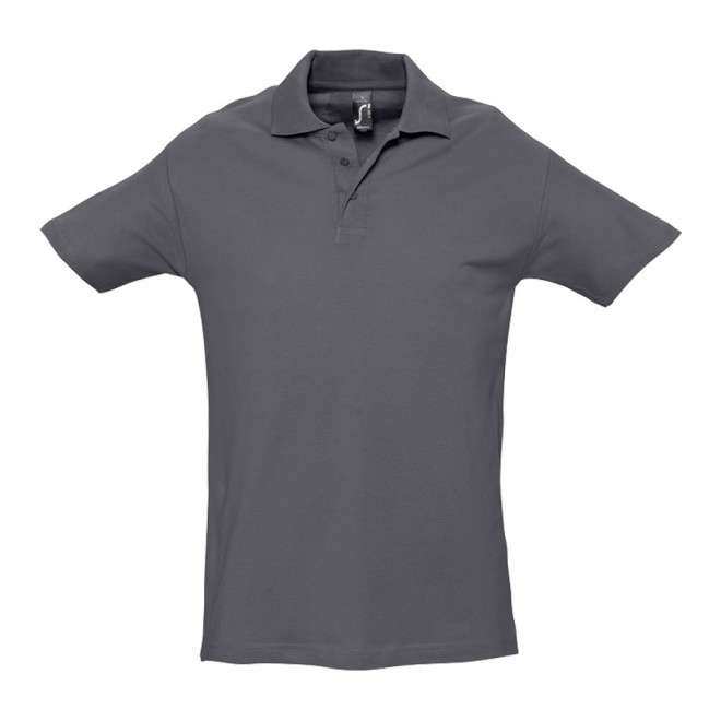 POLO PERSONNALISÉ HOMME 'SPRING' COULEUR 210 GR/M² - gris souris