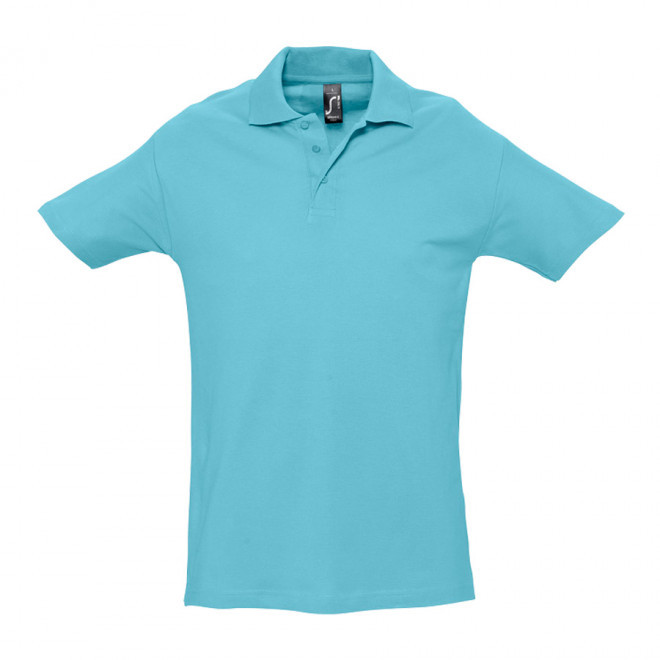 POLO PERSONNALISÉ HOMME 'SPRING' COULEUR 210 GR/M² - bleu atoll