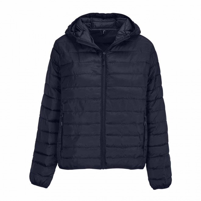 DOUDOUNE FEMME PERSONNALISEE 'STREAM HOODED' - bleu marine