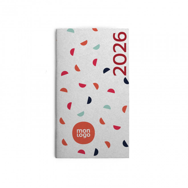 AGENDA QUINZAINIER POCHE PERSONNALISABLE 'OFFIXE QUADRI' - blanc