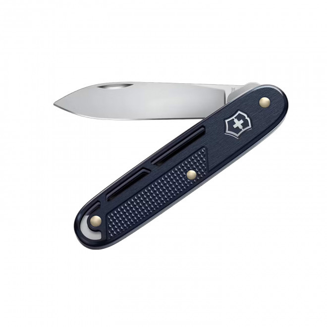 COUTEAU DE POCHE VICTORINOX PERSONNALISABLE 'ONEFOLD ALOX' - bleu