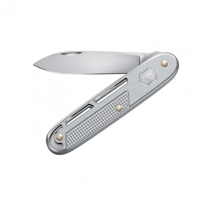 COUTEAU DE POCHE VICTORINOX PERSONNALISABLE 'ONEFOLD ALOX' - argenté