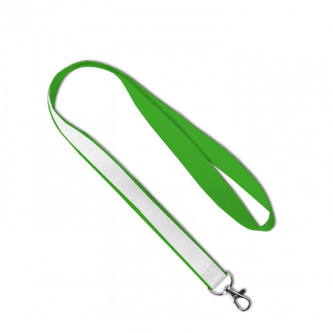 LANYARD AVEC SATIN PERSONNALISABLE 'LUNGO SATIN' - vert