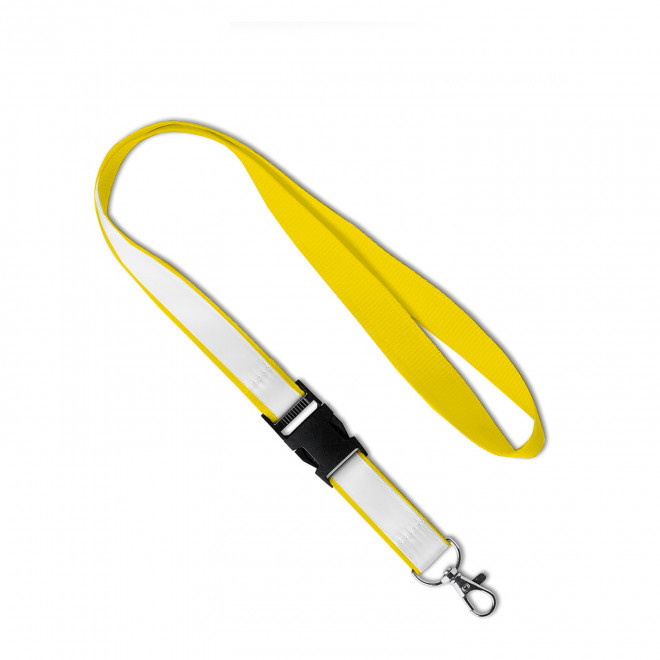 LANYARD AVEC SATIN PERSONNALISABLE 'LUCO SATIN' - jaune