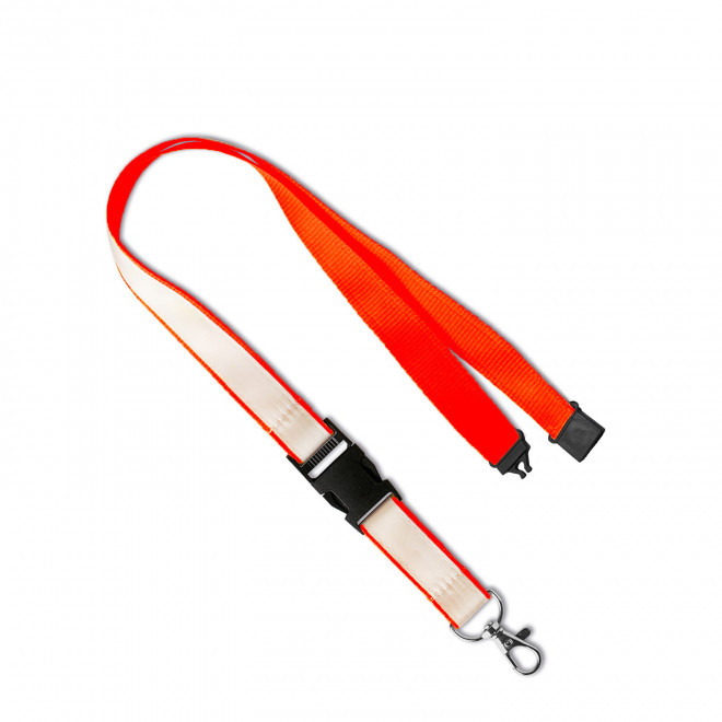 LANYARD AVEC SATIN PERSONNALISABLE 'FORTUNA SATIN' - rouge