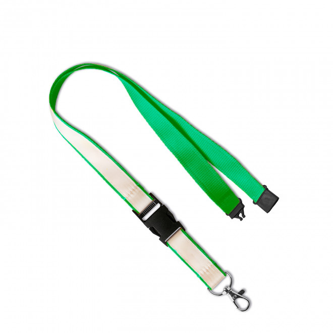 LANYARD AVEC SATIN PERSONNALISABLE 'FORTUNA SATIN' - vert fonce