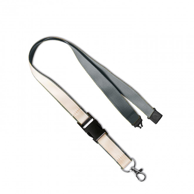 LANYARD AVEC SATIN PERSONNALISABLE 'FORTUNA SATIN' - anthracite