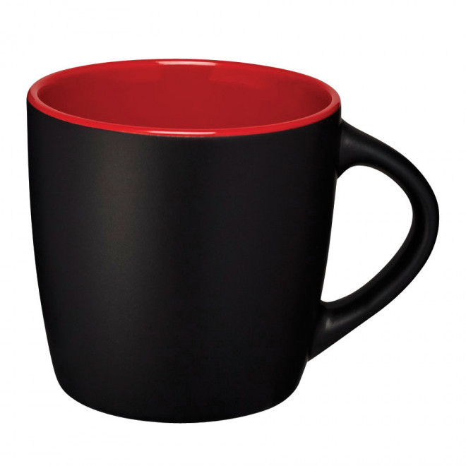 MUG PERSONNALISÉ EN CERAMIQUE 'COLLY NOIR' - noir/rouge