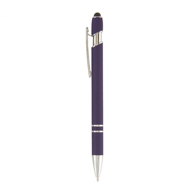 STYLO PERSONNALISABLE BILLE EN METAL 'PRINCY' - violet foncé