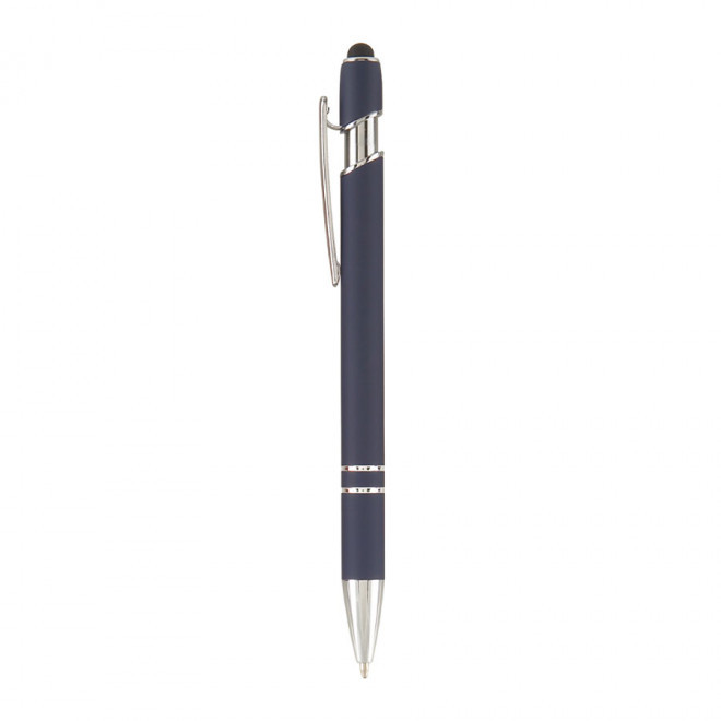 STYLO PERSONNALISABLE BILLE EN METAL 'PRINCY' - bleu foncé