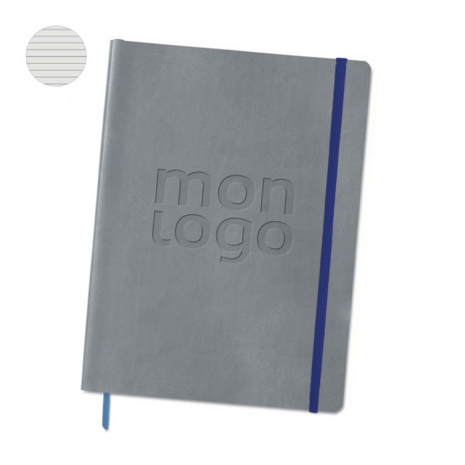 CARNET SUR MESURE PERSONNALISE EN PU A4 'MYNOTE' - ligné