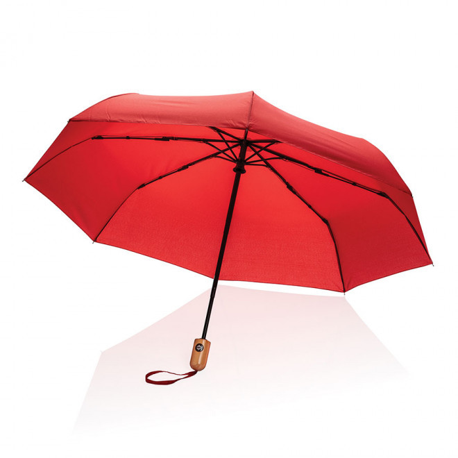 PARAPLUIE PERSONNALISE AUTO RPET IMPACT 'NORTH YORK'  - rouge