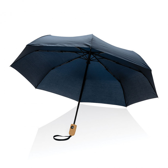 PARAPLUIE PERSONNALISE AUTO RPET IMPACT 'NORTH YORK'  - bleu marine