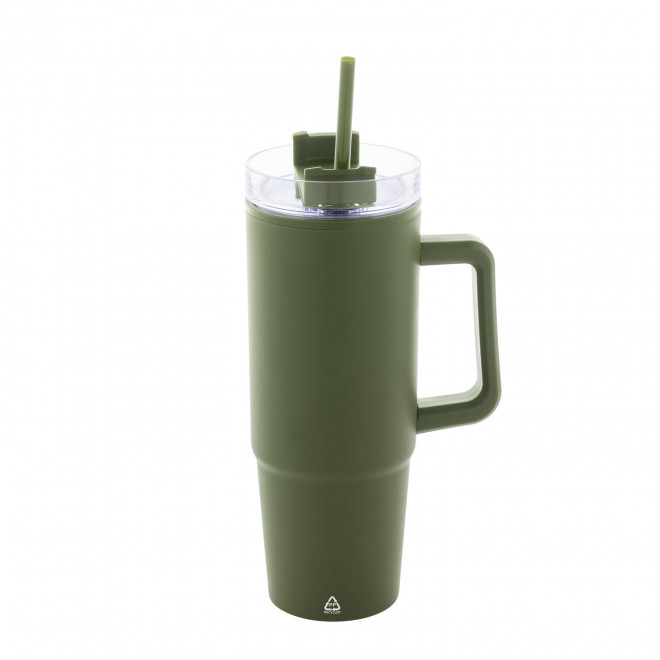 MUG RECYCLE RCS PERSONNALISABLE 900ML 'TENDENZI' - vert kaki