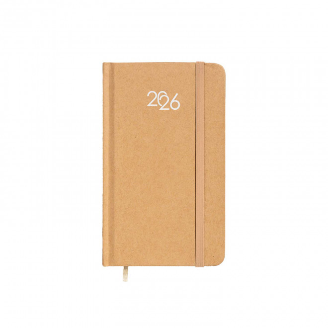 AGENDA SEMAINIER PUBLICITAIRE 'FEBRERO' - kraft - 9x14cm