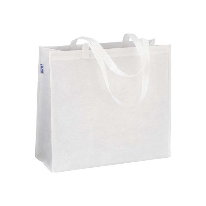 TOTE-BAG PUBLICITAIRE AVEC ANSES LONGUES 'GROSSETO RPET' - blanc