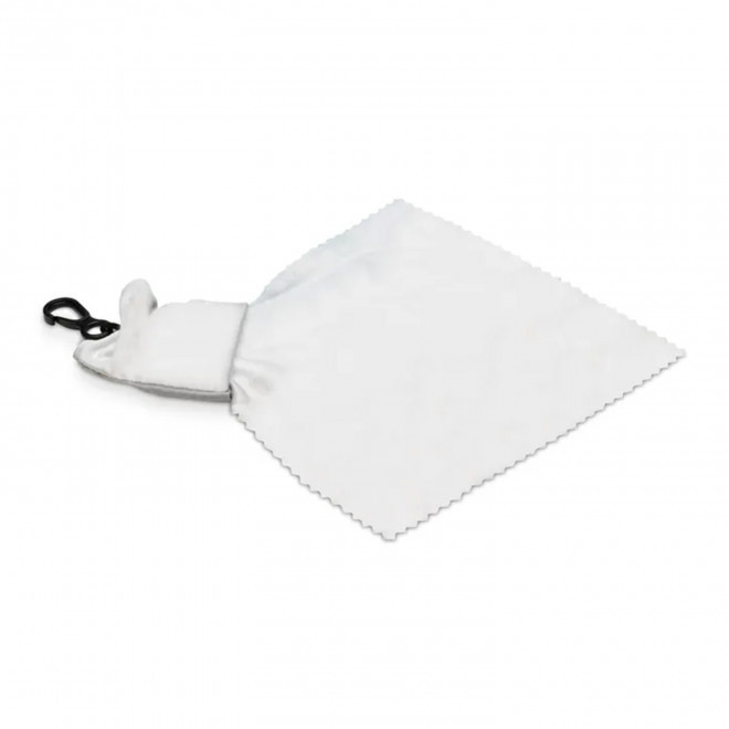 PORTE-CLÉS PERSONNALISÉ LINGETTE PLIABLE 'LINGETTI' - blanc