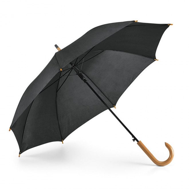 PARAPLUIE PUBLICITAIRE MANCHE CANNE 'DUNDEEMET' - noir