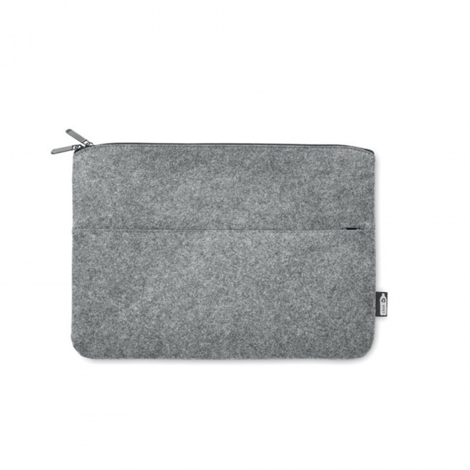 HOUSSE PUBLICITAIRE POUR ORDINATEUR 'MORGIOU' - gris