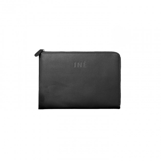 POCHETTE PERSONNALISÉE POUR TABLETTE EN CUIR 'DUIR' - noir