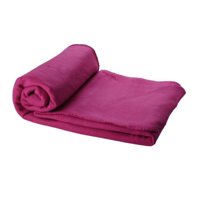 PLAID POLAIRE PERSONNALISÉ 'WEEK-END' - EXPEDITION RAPIDE 4 JOURS - rose