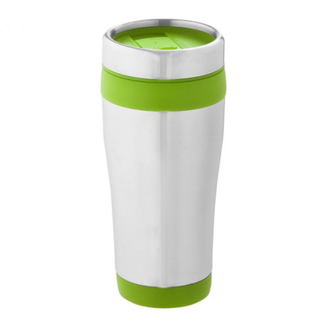 MUG ISOTHERME PUBLICITAIRE 'PYRENEES' - EXPEDITION RAPIDE 4 JOURS - vert