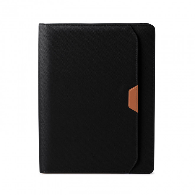 CONFERENCIER A4 PERSONNALISABLE RPET 'BOBI' - noir