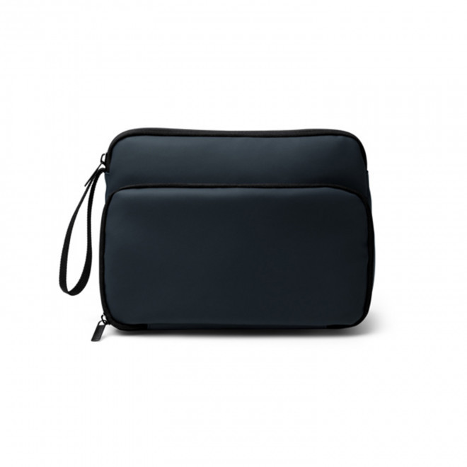 TROUSSE DE TOILETTE PERSONNALISABLE EN PU 'FILOZ' - bleu marine