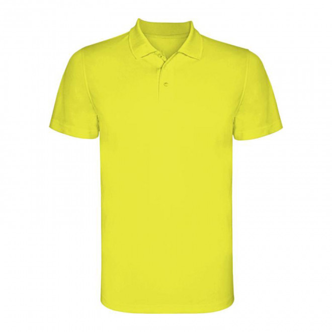 RAPIDE 4J - POLO SPORT HOMME PERSONNALISE 'MONZHA' - jaune fluo