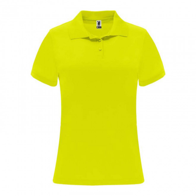 RAPIDE 4J - POLO SPORT FEMME PERSONNALISE 'MONZHA' - jaune fluo