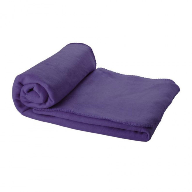 PLAID POLAIRE PERSONNALISÉ 'WEEK-END' - EXPEDITION RAPIDE 4 JOURS - violet