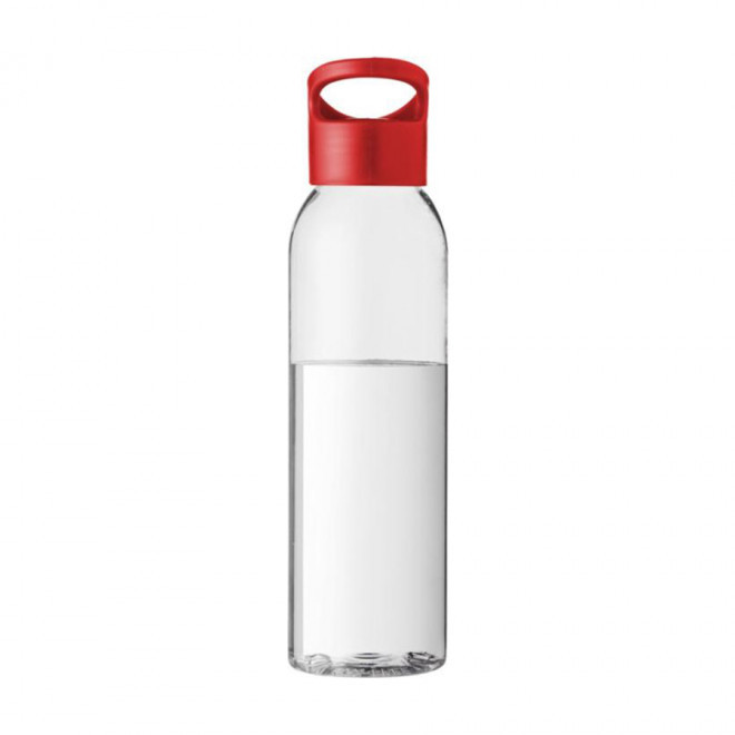 BOUTEILLE PUBLICITAIRE CORPS TRANSPARENT 650ML 'SIMCOE' - EXPEDITION RAPIDE 4 JOURS - rouge