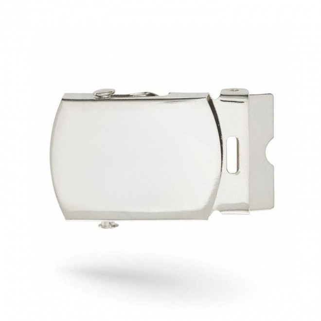 BOUCLE DE CEINTURE BRILLANTE PERSONNALISABLE 'MILITOS' - argenté