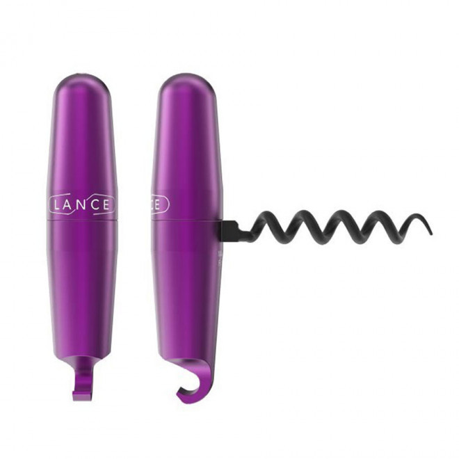 TIRE-BOUCHON PERSONNALISÉ DÉCAPSULEUR LANCE® 'ELIX' - violet