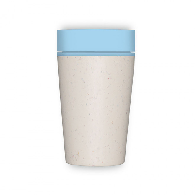 MUG PERSONNALISABLE REUTILISABLE ET DURABLE 'KAFFI' - blanc chine/bleu