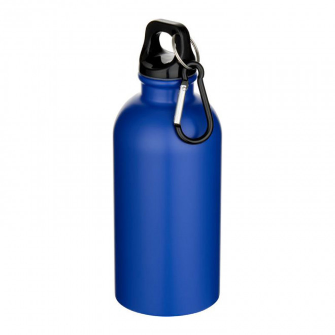 GOURDE EN ACIER RECYCLE 400ML PERSONNALISABLE 'AVEREST' - bleu mat