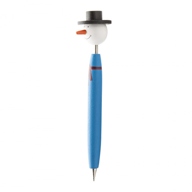 STYLO PERSONNALISÉ FIGURINE DE NOËL 'TALVI' - bleu