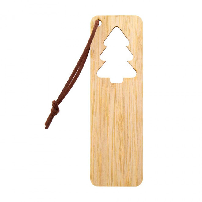 MARQUE-PAGE PERSONNALISÉ DE NOËL EN BAMBOU 'BOMAK' - sapin