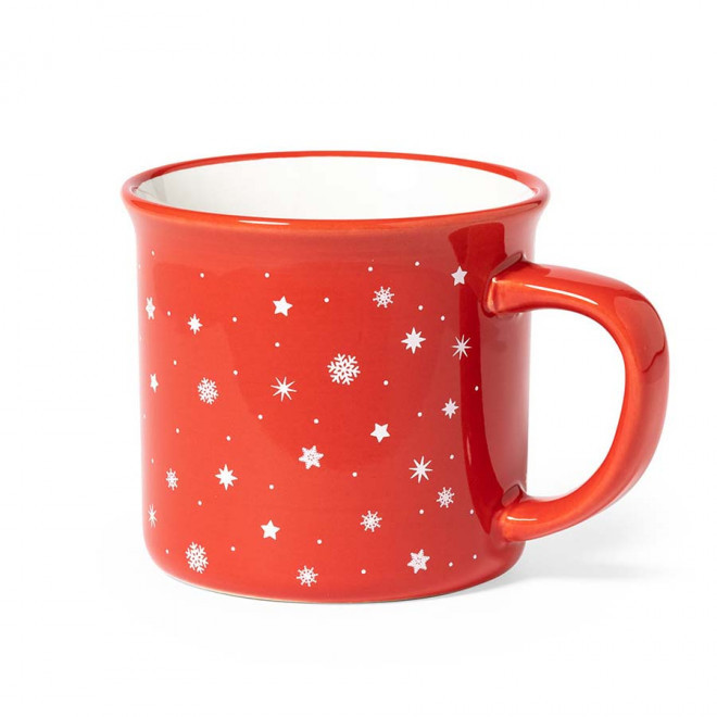TASSE PERSONNALISÉE DE NOËL EN CÉRAMIQUE 'PUSSAR' - rouge
