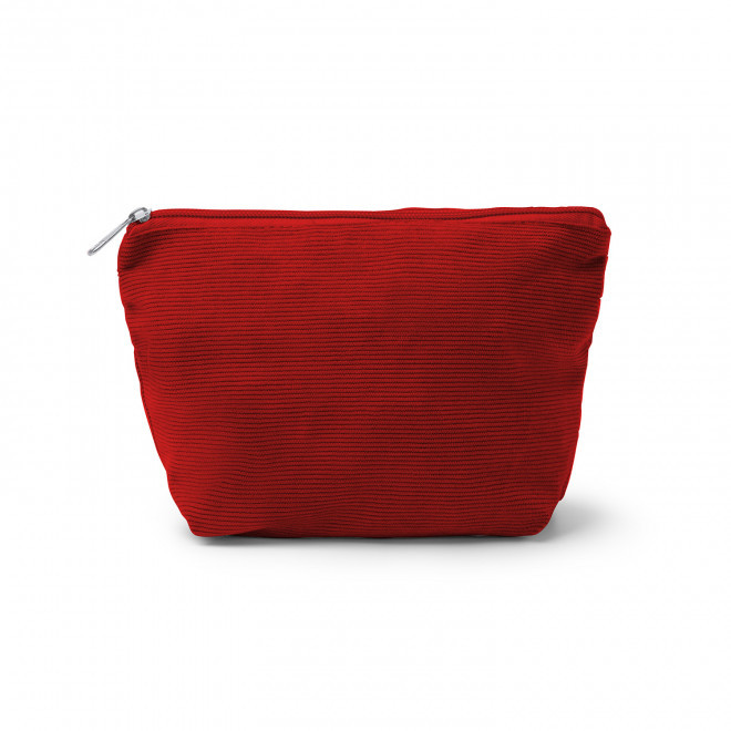 TROUSSE DE TOILETTE PERSONNALISABLE VELOURS 'BUDINSKY' - rouge
