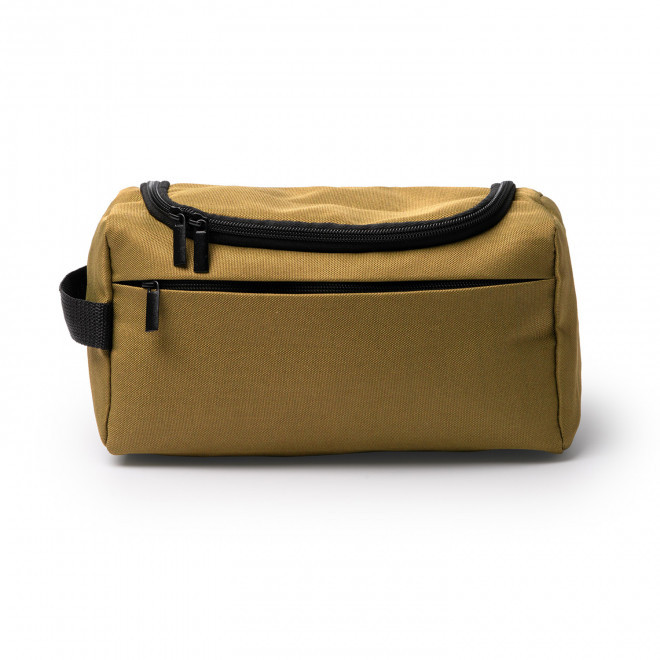 TROUSSE DE TOILETTE PERSONNALISABLE RPET 'NIXO' - beige