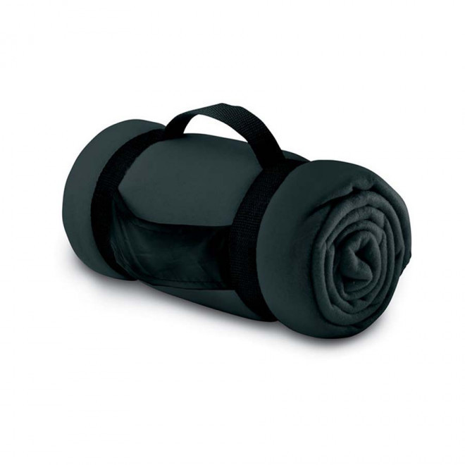 PLAID POLAIRE PERSONNALISABLE 'ODENSA' - gris foncé