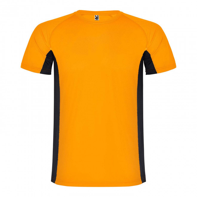 TEE-SHIRT DE SPORT ENFANT PERSONNALISABLE 'SHANGHAI' - orange/noir