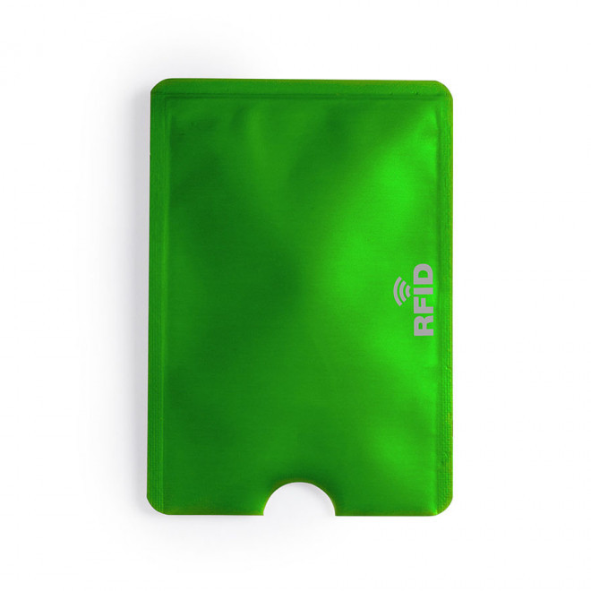 PORTE-CARTE PERSONNALISÉ ANTI-RFID ALUMINIUM 'SMARTCARDI' - vert