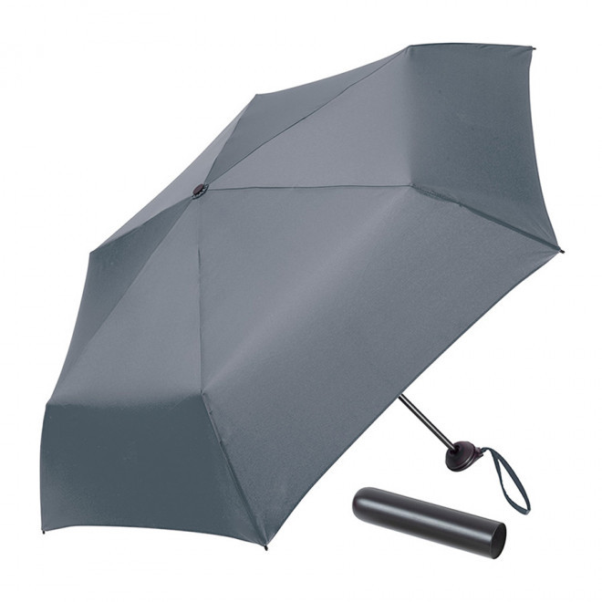 PARAPLUIE TEMPETE PLIABLE MANUEL PERSONNALISABLE FARE® 'PARISA' - noir/gris
